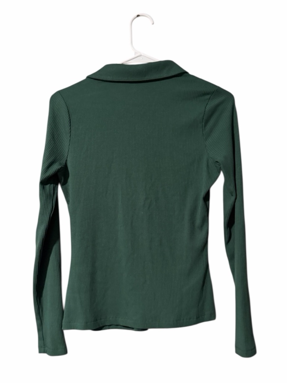 Boden Jewelled Button Ribbed Shirt In Green Size 6 - Picture 3 of 5